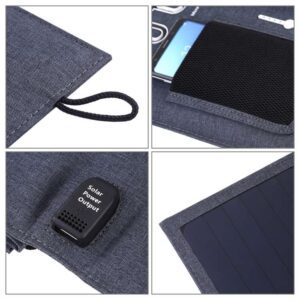 Bộ sạc pin mặt trời có thể gập lại HAWEEL 28W với pin 8000mAh với cổng USB kép tối đa 5V 3.5A 22 HAWEEL 28W 3