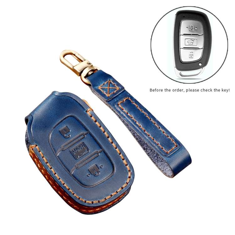 Vỏ bảo vệ chìa khóa bằng da bò Hallmo ô tô Vỏ chìa khóa cho Hyundai IX35 A Style