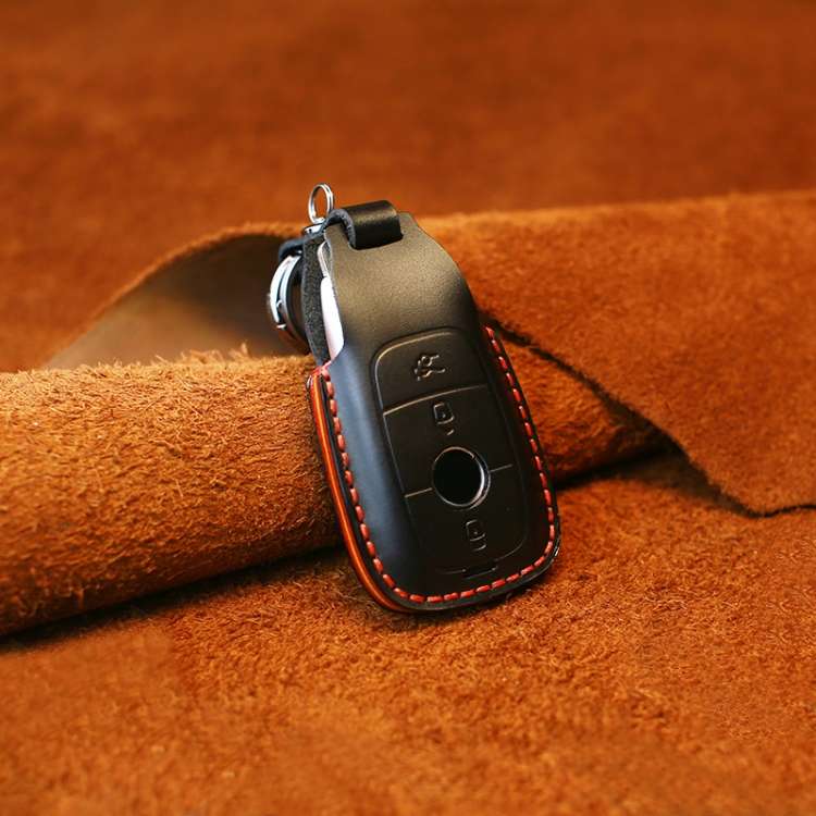 Đối với Mercedes-Benz Phong cách Cạnh đầy màu sắc Xe hơi Da bò Chìa khóa Bảo vệ Vỏ chìa khóa