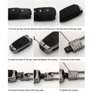 Vỏ bảo vệ khóa cho ô tô Nissan K Style Smart Tiida / Qashqai / Teana / X-Trail / Navara / Patrol / Kicks / Tiida Latio / Livina / Teana XV / Sunny / Geniss / Bluebird / Sylphy 4 nút bằng hợp kim kẽm phát sáng 27 Nissan K Style Smart 4 11