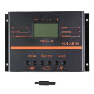 Bộ điều khiển năng lượng mặt trời SOLAR80 12V / 24V 80A Bộ điều khiển sạc và xả bằng năng lượng mặt trời LCD Màn hình tinh thể lỏng