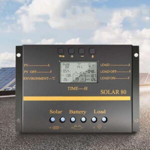 Bộ điều khiển năng lượng mặt trời SOLAR80 12V / 24V 80A Bộ điều khiển sạc và xả bằng năng lượng mặt trời LCD Màn hình tinh thể lỏng