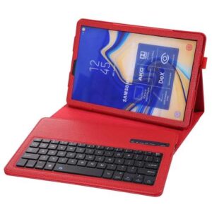 SA830 Bluetooth 3.0 Vải kết cấu Bao da bàn phím Bluetooth có thể tháo rời cho Samsung Galaxy Tab S4 10.5 inch T830 / T835, có giá đỡ