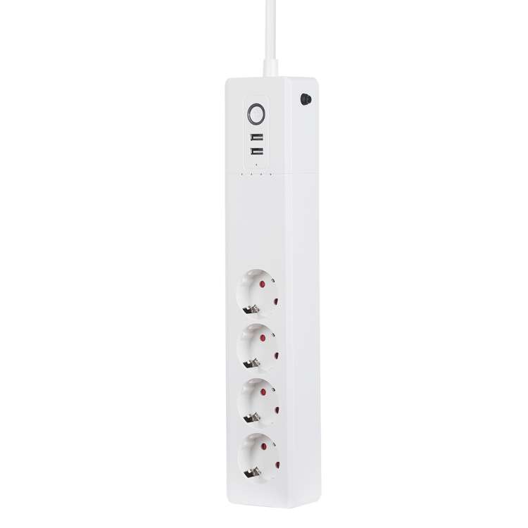 Xenon SM-SO306-2 2 x Cổng USB + 4 x Giắc cắm EU Ổ cắm điện thông minh Điều khiển từ xa WiFi Hoạt động với Alexa & Google Home, Chiều dài cáp: 1,5m, AC 110-240V