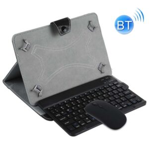 YS-001 Điện thoại máy tính bảng 7-8 inch Bàn phím Bluetooth không dây mini đa năng, Kiểu dáng: có Chuột Bluetooth + Bao da