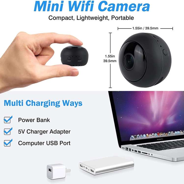 A12-5G 1080P Home Mini HD Hồng ngoại Tầm nhìn ban đêm 5G WiFi Video Camera với thẻ nhớ