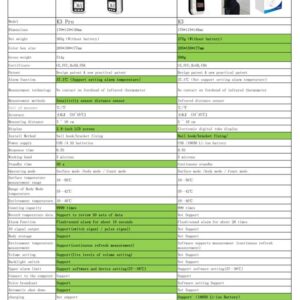 Nhiệt kế hồng ngoại K3 Pro Rảnh tay Không tiếp xúc Thân trán Cảm biến khoảng cách nhạy sáng Màn hình hiển thị LCD 2,8 inch , Chứng chỉ CE / ROHS / FCC / FDA 43 K3 Pro 19