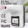 K3 Pro Rảnh tay Không tiếp xúc Thân trán Cảm biến khoảng cách nhạy sáng Nhiệt kế hồng ngoại, Màn hình hiển thị LCD 2,8 inch