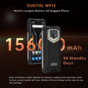 Oukitel wp15 Điện thoại thông minh chắc chắn 8GB + 128GB 6,5 