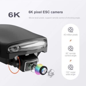 Máy bay RC WLRC KK7 Pro GPS Định vị luồng quang học có thể gập lại RC Drone Quadcopter RTF với Túi lưu trữ & WiFi & FPV, Đặc điểm kỹ thuật: Máy ảnh kép 5G 6K 35 WLRC KK7 Pro 6