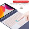TG-102BC Bàn phím Bluetooth màu hồng có thể tháo rời + Vỏ bảo vệ bằng da sợi nhỏ cho iPad 10,2 inch / iPad Air (2019), với Touch Pad & Khe cắm bút & Giá đỡ