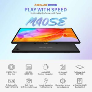 Máy tính bảng Teclast M40SE 4G, 10.1 inch, 4GB + 128GB Pin 6000mAh, Android 10.0 Unisoc T610 Octa Core 1.8GHz A75 + 1.8GHz A55, Mạng: 4G 21 Teclast M40SE 4G 2