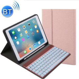 Bàn phím Bluetooth có thể tháo rời 508A + Bao da máy tính bảng lật ngang có giá đỡ & đèn nền đầy màu sắc cho iPad Pro 9,7 inch, iPad Air, iPad Air 2, iPad 9,7 inch (2017), iPad 9,7 inch (2018)