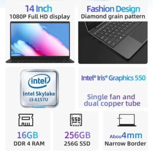 Máy tính xách tay Jumper EZbook X5, 14.0 inch, 16GB + 256GB Windows 10 Intel Skylake i3-6157U Dual Core 2.4GHz 26 Jumper EZbook X5 7