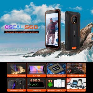 Điện thoại Blackview OSCAL S60, 3GB + 16GB IP68 / IP69K Chống nước chống bụi chống va đập, 5,7 inch Android 11.0 MTK6761V / WE Quad Core lên đến 2.0GHz 19 Blackview OSCAL S60 3