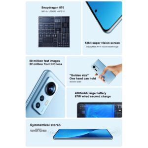 Xiaomi 12X, Máy ảnh 50MP, 6,28 inch MIUI 13 Qualcomm Snapdragon 870 7nm Octa Core lên đến 3.2GHz, Nhịp tim, Mạng: 5G, NFC 20 Xiaomi 12X 8