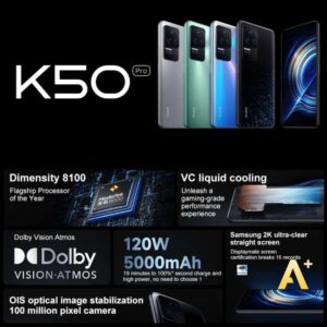 Xiaomi Redmi K50 Pro 5G, Camera 108MP, Ba camera sau, Pin 5000mAh, 6,67 inch MIUI 13 Mật độ 9000 Octa Core 4nm lên đến 3,05GHz 19 Xiaomi Redmi K50 Pro 5G 6