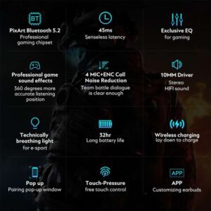 Tai nghe chơi game Xiaomi Youpin QCY G1 TWS Bluetooth 5.2 chính hãng có độ trễ thấp 16 Xiaomi Youpin QCY G1 6