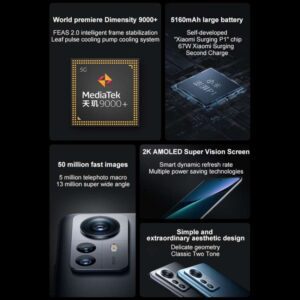 Điện thoại Xiaomi 12 Pro Dimensity, Camera 50MP, Ba camera sau, Nhận dạng vân tay trên màn hình, Pin 5160mAh, 6,73 inch MIUI 13 Mật độ 9000+ 4nm Octa Core lên đến 3.2GHz, Nhịp tim, Mạng: 5G, NFC 16 Xiaomi 12 Pro 8