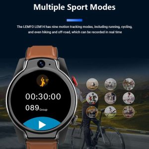 Đồng hồ thông minh LEMFO LEM14 CWAT21970H, hỗ trợ cuộc gọi 4G 4GB + 64GB, 1.6 inch MTK6762 Octa Core, 4GB + 64GB, Android 10, GPS, Nhịp tim 34 LEMFO LEM14 CWAT21970H 6