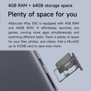 Máy tính bảng ALLDOCUBE iPlay 50S 4G LTE, 10,1 inch, 4GB+64GB Android 12 UNISOC T606 Octa Core 1.6GHz, Hỗ trợ GPS 24 ALLDOCUBE iPlay 50S 4