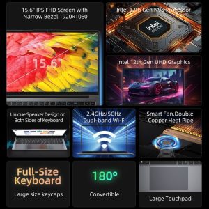 Máy tính xách tay BMAX X15 Pro, 16GB+512GB, 15,6 inch Windows 11 Intel Alder Lake N59 17 BMAX X15 Pro 10