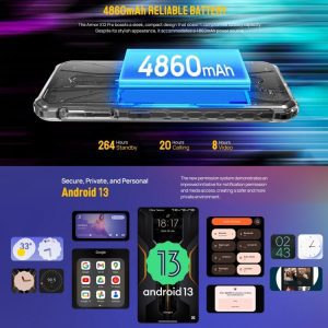 Ulefone Armor X12 Pro, 4GB+64GB, Điện thoại chắc chắn IP68/IP69K, Android 13 MediaTek Helio G36 Octa Core 5,45 inch, Mạng: 4G, NFC 30 Ulefone Armor X12 Pro 10