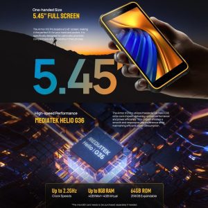 Ulefone Armor X12 Pro, 4GB+64GB, Điện thoại chắc chắn IP68/IP69K, Android 13 MediaTek Helio G36 Octa Core 5,45 inch, Mạng: 4G, NFC 27 Ulefone Armor X12 Pro 13