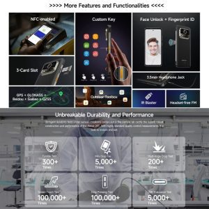 Điện thoại Ulefone Armor 25T, 6GB+256GB, 6500mAh cảm biến nhiệt Chụp ảnh nhiệt, 6,78 inch Android 14 MediaTek Helio G99 Octa Core, Mạng: 4G, NFC, OTG 29 Ulefone Armor 25T 2