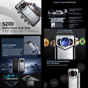 Điện thoại DOOGEE S200 5G chống nước chống va đập 10100mAh sạc không dây, 12GB+256GB, Vân tay bên hông, 6,72 inch Android 14 Dimensity 7050 Octa Core 2,6GHz, OTG, NFC 30 DOOGEE S200 15