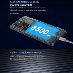 Oukitel WP50 5G chống nước chống va đập, 4GB+256GB, 6500mAh, 6.6 inch Android 14.0 MediaTek Dimensity 6100+ Octa-core, NFC, OTG 34 Oukitel WP50 19