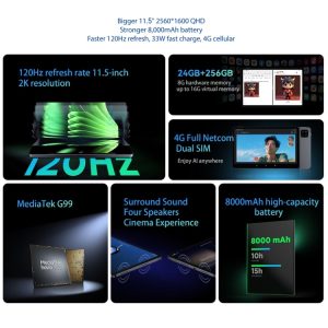 ALLDOCUBE iPlay 60 Plus 4G LTE Tablet PC, 8GB+256GB, 11.5 inch Android 14 MediaTek MT8781 Octa Core Support Dual SIM 21 ALLDOCUBE iPlay 60 Plus 4G LTE 3