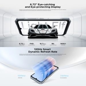 Điện thoại DOOGEE Blade GT 5G, 12GB+256GB (thêm 20GB Ram ảo), 5500mAh 6.72 inch Android 14 Dimensity 7050 Octa Core, OTG, NFC, Hiệu ứng đèn LED 37 DOOGEE Blade GT 3