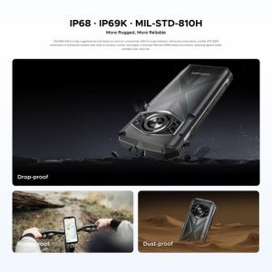 Điện thoại DOOGEE S118 chắc chắn, 12GB+512GB,10800mAh, 6.58 inch Android 14 MediaTek Helio G99 Octa Core, Mạng: 4G, OTG, NFC 40 DOOGEE S118 10