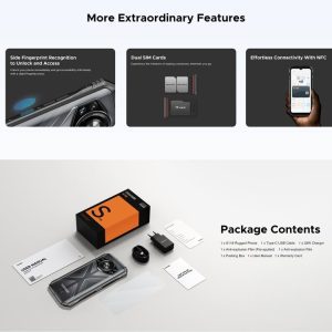 Điện thoại DOOGEE S118 chắc chắn, 12GB+512GB,10800mAh, 6.58 inch Android 14 MediaTek Helio G99 Octa Core, Mạng: 4G, OTG, NFC 45 DOOGEE S118 5