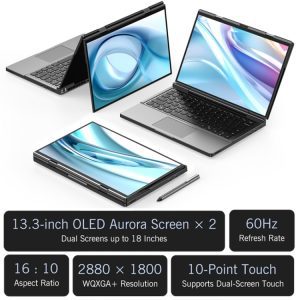Laptop GPD DUO 13.3 inch Màn hình kép OLED Aurora Windows 11 Home, 2 màn hình 28 GPD DUO 13.3 inch 10