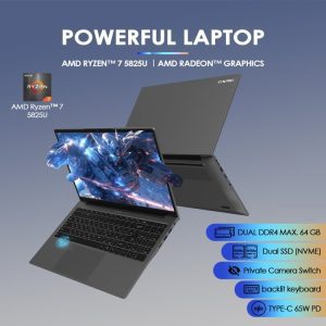 Máy tính xách tay GXMO G156 15.6 inch, 16GB + 512GB, Windows 11 AMD Ryzen 7 5825U Octa Core, Hỗ trợ mở khóa bằng vân tay 26 GXMO G156 12