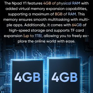 Máy tính bảng N-ONE Npad Y1 Wi-Fi, 4GB+64GB, 10,1 inch Android 13 RK3562 Quad Core 22 N ONE Npad Y1 5