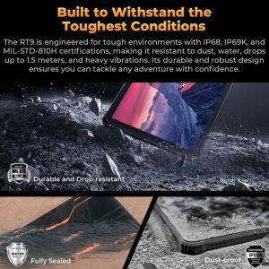OUKITEL RT9 4G Network IP68/IP69K Rugged Tablet, 6GB+256GB, 11000mAh, 11 inch Android 14 Unisoc T606 Octa-Core Support Dual SIM 34 OUKITEL RT9 17