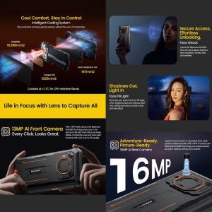 Blackview BV6200 Plus, 11000mAh, 8GB+256GB, IP68/IP69K/MIL-STD-810H, 6.56 inch Android 14 Unisoc UMS9230 T606 Octa Core, Mạng: 4G, OTG, NFC 44 Blackview BV6200 Plus 12