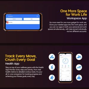 Blackview BV6200 Plus, 11000mAh, 8GB+256GB, IP68/IP69K/MIL-STD-810H, 6.56 inch Android 14 Unisoc UMS9230 T606 Octa Core, Mạng: 4G, OTG, NFC 40 Blackview BV6200 Plus 16