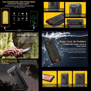 Blackview BV6200 Plus, 11000mAh, 8GB+256GB, IP68/IP69K/MIL-STD-810H, 6.56 inch Android 14 Unisoc UMS9230 T606 Octa Core, Mạng: 4G, OTG, NFC 36 Blackview BV6200 Plus 20