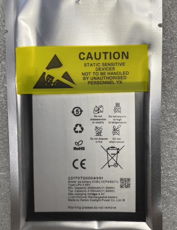 Pin BQ Aquaris XX PRO 3100