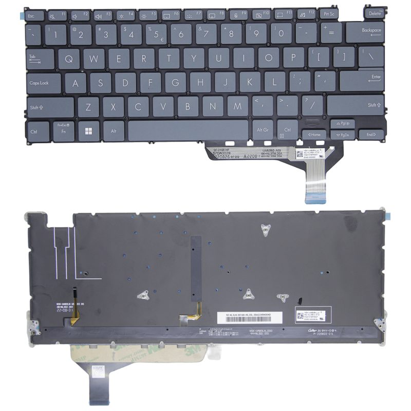 Bàn phím Asus Zenbook 14 UX3402 UX3402Z UX3402ZA UX3402VA UM5302T UM3402 UX3402V NSK-UA74LN có đèn nền phiên bản Mỹ - Ảnh 9
