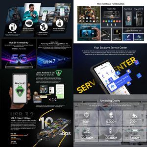 Điện thoại siêu bền Ulefone Armor 28, 16GB+1TB, Camera chụp đêm, 10600mAh, Màn hình AMOLED 6.67 inch Android 14 MediaTek Dimensity 9300+ Octa Core, Mạng: 5G, NFC 26 Ulefone Armor 28 2