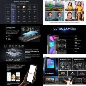 Điện thoại siêu bền Ulefone Armor 28, 16GB+1TB, Camera chụp đêm, 10600mAh, Màn hình AMOLED 6.67 inch Android 14 MediaTek Dimensity 9300+ Octa Core, Mạng: 5G, NFC 21 Ulefone Armor 28 7