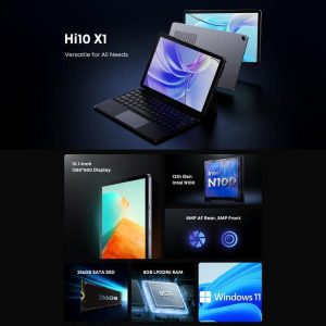 Máy tính bảng CHUWI Hi10 X1 10,1 inch có bàn phím, 8GB+256GB, Windows 11 Home, Intel Alder Lake N100 Quad Core 20 CHUWI Hi10 X1 9