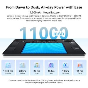 Máy tính bảng Blackview MEGA 8, 12GB+256GB, 13 inch Android 15 Unisoc Tiger T620 Octa Core, Mạng: 4G, Phiên bản toàn cầu có Google Play 29 Blackview MEGA 8 14