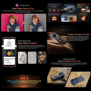 Điện thoại Blackview Oscal Pilot 3 5G 7500mAh, 12GB+256GB, Camera chụp đêm, 6,78 inch Android 15 MediaTek Dimensity 6300 Octa Core, Mạng: 5G, OTG, NFC 56 Blackview Oscal Pilot 3 12