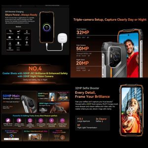 Điện thoại Blackview Oscal Pilot 3 5G 7500mAh, 12GB+256GB, Camera chụp đêm, 6,78 inch Android 15 MediaTek Dimensity 6300 Octa Core, Mạng: 5G, OTG, NFC 53 Blackview Oscal Pilot 3 15